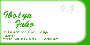 ibolya fuko business card